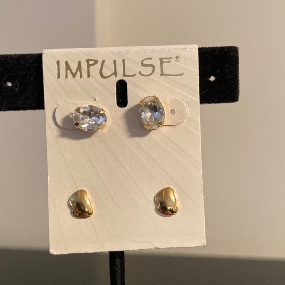 Pulse Gold and Silver Tone Earrings Set